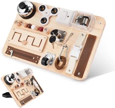 Dementia Activities for Seniors-Fidget Busy Board-Alzheimers Products for Elderly-Memory Games for Autism Adult-Dementia Gadgets-Sensory ADHD Toys-Anxiety Relief Items-Gift for Seniors