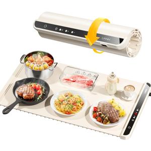 Warming Mat for Food, Food Warming Mat, Electric Warming Tray for Buffets Party and Home Daily Use, Heating Fastly in 10s,Portable Design, Timed Function for Your Family.