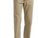 Lee Men's Extreme Motion Flat Front Regular Straight Pant (34W x 32L, Original Khaki)