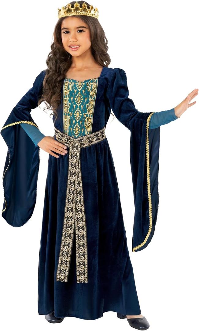 Morph Medieval Princess Costume Girl Renaissance Medieval Kids Renaissance Costume for Girls Halloween Costumes For Girls (Small)