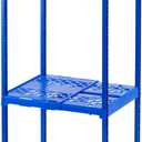 LockerMate Double Locker Shelf, Adjustable Width and Height to Fit Most School Lockers, Blue, 10 inches x 7.5 inches x 24.25 inches