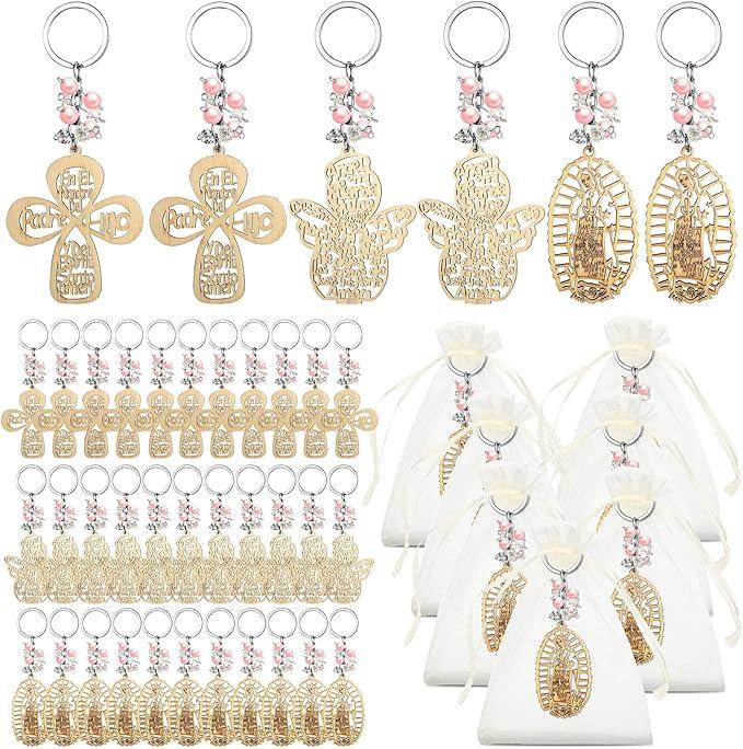 60 Pcs Baptism Key Ring Bautizo Recuerdos De Bautizo Para Cross Wooden Keychain with Organza Gift Bags - Elegant Baptism Favors for Girls - 30 Sets First Communion Favors for Guests 60 Pcs Baptism Key Ring Bautizo Recuerdos De Bautizo Para Cross Wooden Keychain with Organza Gift Bags - Elegant Baptism Favors for Girls - 30 Sets First Communion Favors for Guests