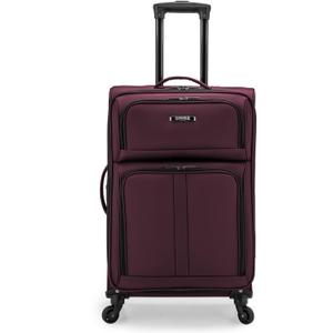 U.S. Traveler Anzio Softside Expandable Luggage with Spinner Wheels, Burgundy, 26-Inch Medium