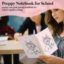 Pink Personalized Notebook Journal for Teen Girls Women, Initial Monogrammed Gifts for Women Girl, Teen Journals for Girls, Coquette Pink Bow Initial A Hardcover Spiral Notebook, 5.5x8.3