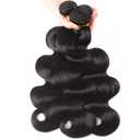 Human Hair Bundles Body Wave Bundles 12 14 16 inch #1B Body Wave Unprocessed Human Hair Bundle Natural Black Color