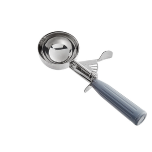 Good Living Ice Cream Scoop, Disher with Trigger Lever and Comfort Grip Handle, 1 Pack, Gray