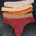 ANSUKOO Cotton Thong Underwear for Women 6 Pack,Ladies Comfortable Panties,Woman Breathable Soft Panty Tangas,Mid Rise Undies (S, Assorted)