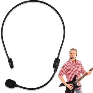 Upgraded Fake Microphone Headset Costume Prop Rockstar Costume Accessories, Rock Star Singer Costume Headset Mic, Head Microphone Headphones Costume Accessory Prop for Halloween Cosplay Music Party