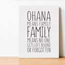 Ohana Means Family Sign Hawaiian Home Decor, Ohana Hawaii Gifts for Women Men, Framed Hawaiian Hawaii Canvas Poster Painting Wall Art, Ready to Hang for Home Office Bathroom 12 x 15 Inch