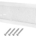 PATIKIL 8" x 32" Duct Opening Vent Cover for Wall White - Outer Size: 9.8" x 33.7"