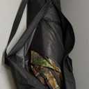 Hunting Blind 360 Degree See Through Double Door Ground Blind for Hunting, 2/3 Person Pop Up Portable Camouflage Deer/Turkey Tent with Blaze Orange Panels