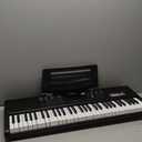 RockJam Compact 61 Key Keyboard with Sheet Music Stand, Power Supply, Piano Note Stickers & Simply Piano Lessons