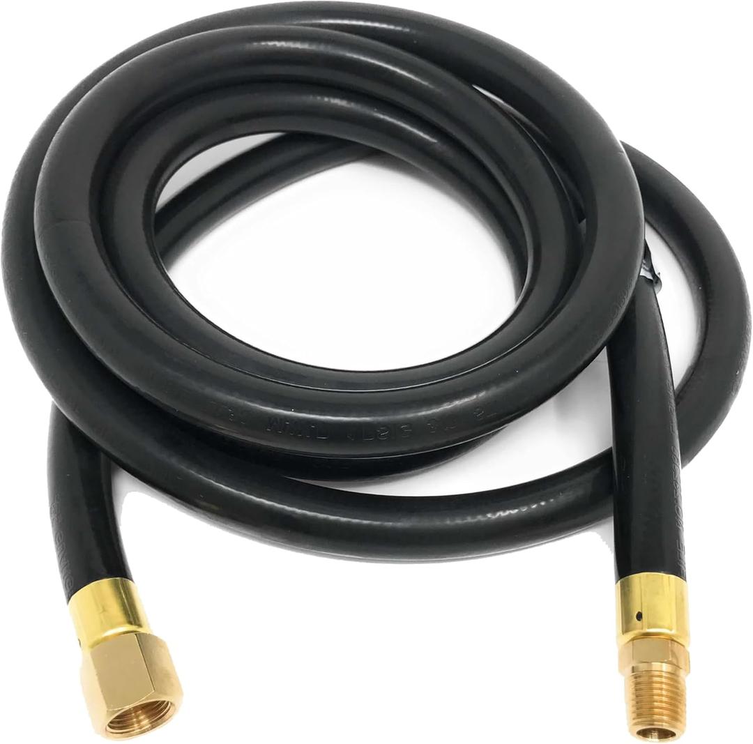 6ft Propane Gas Hose, Low Pressure Washer Air Hose Assembly with 3/8" Female Flare Connector Fitting x 3/8" Male NP, High or Low Pressure for LP Gas Tanks RV BBQ Heaters and Air Compressors [MADOL]