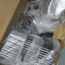 SUNZOS Bathroom Counter Organizer, 2-Tier Corner Bathroom Organizer Countertop with Makeup Brush Holder, Vanity Makeup Cosmetic Storage, Corner Storage for Kitchen, Dresser (Clear)