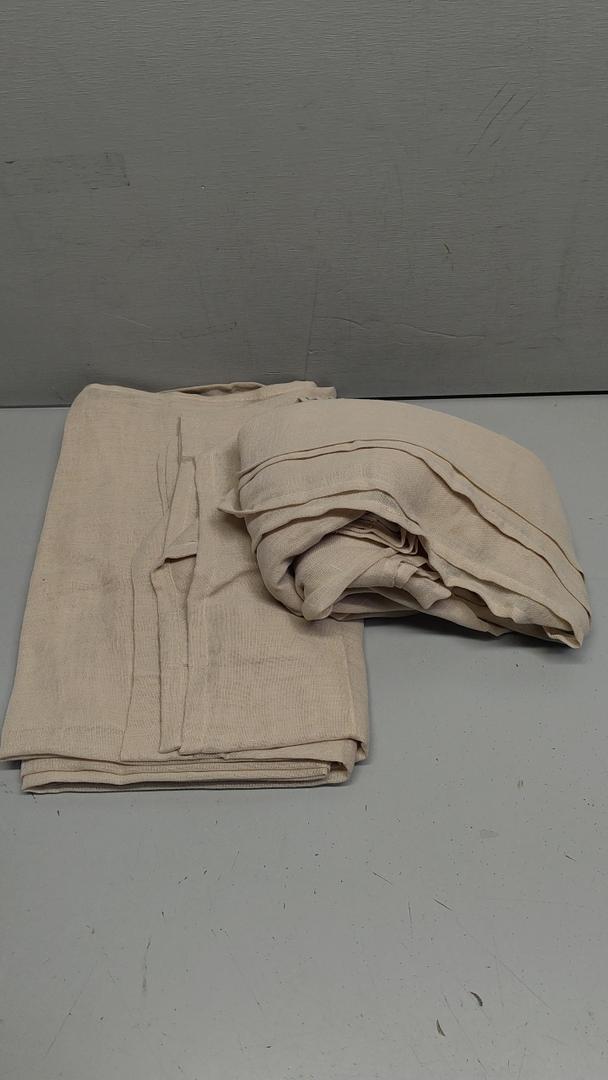 Dark Taupe 108 Inch Linen Pleated Curtains 2 Panel Set for Living Room Industrial Farm House Cotton Rustic Back Tab Light Filtering Long Window Curtain 108 Inch Length for Bedroom Primitive Earth Tone