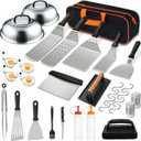 35PCS Griddle Accessories Kit, Flat Top Grill Tools Set for Blackstone & Camp Chef, Spatula Set with Scraper, Basting Cover, Egg Rings - BBQ Grill Accessories