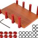 20mm Bench Dogs Set of 8, Non-Slip Aluminum Alloy Table Planing Stop Bench Dogs for T-Track Woodworking Table Workbench Peg Brake Stops Positioning Planing Plug for 20mm Dog Hole, Red