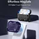 ESR for AirPods Pro 3 Case (2025), Compatible with Airpods Pro 3rd Generation (USB-C Cable), Magnetic Lid, MagSafe Ready, Powerful Drop Protection, Cyber Series, Purple