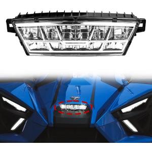 LED Headlight for Polaris Slingshot, Front Center Head Lamp Head Light with Hood Bracket for Polaris Slingshot S GT R LE SL SLR 2020-2023 Modified Accessories, Replace OEM #2414866