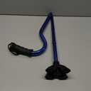 Medline Offset Folding Cane, 4-Point Base With Cushioned Gel Handle, Supports Up To 350 lbs, Blue