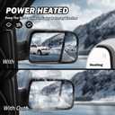 Passenger Side Mirror Compatible with 2009-2018 Dodge Ram 1500,2010-2018 Dodge Ram 2500 3500,Tow Mirrors with Power Glass Heated Turn Signal Light Puddle Lamp(Black), Right