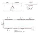 AIBOO Linkable LED Under Cabinet Lighting 12V Recessed Mini Downlights Spotlights Dimmable with Remote Control & ETL Listed Wall Plug for Cupboard Accent Lighting(Warm White,12 Lights)
