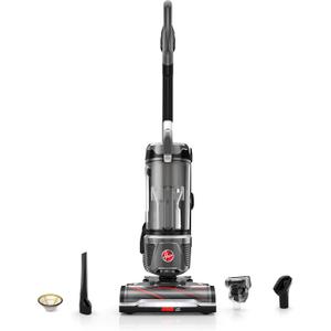 Hoover WindTunnel Tangle Guard Bagless Vacuum Cleaner, Corded Upright Vacuum, HEPA Media Filtration, Anti-Hair Wrap, Headlights, Swivel Steering, Corded Vacuum Cleaners for Home Use