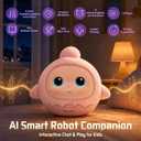 Lovi AI Companion Emo Robot for Kids, Smart Interactive Plush Talking Toys with LCD Emotional Eye Screen, Desk Educational Playmate for Play, Bedtime and Learning, Electronic Pet Gift for Boys & Girls, 9.1 x 8.6 x 7.1 inches