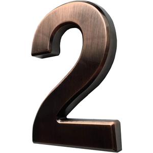 4 Inch Mailbox Numbers - Bronze/Silver House Numbers Stickers, Apartment Door Numbers (2)