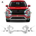For 2023-2025 Mitsubishi Outlander Precut Paint Protective Film 8.5 Mil TPU PPF Clear Car HD Scratch Exterior Accessories (Front Bars + Headlights 11Pcs)