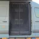VANNCAMP Magnetic Bug Screen for Ford Transit High Roof Van 2015-2026,Sliding Door Bug Mesh Screen, Weighted Bottom Seam for Wind Resistance, Hands Free, Center Magnetic Closure