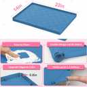 Sdpeia Under Sink Mat 22"14" Waterproof Silicone Cabinet Liner & Sink Protector for Kitchen & Bathroom, Multi-Purpose Organizers Tray for Pets, Laundry, Cat Litter Mat (Ocean Blue)