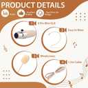 Sabary 2 Pcs Headset Microphone Dual Headworn Earset Over Ear Hanging with 4 Pin XLR 5ft Cable Compatible with Shure Wireless System Bodypack Transmitter for Lectures Live Performance Theater(Beige)