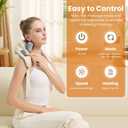 2026 Upgraded 4D Wireless Deep Tissue Kneading Neck Massager with Heating Function,Shiatsu and Shoulder Massager Pillow,Back and Leg Pain Relief,Body Muscle Pain Relief,Mothers Day Gifts for Mom Wife