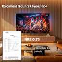 3D Wood Slat Acoustic Wall Panels, 4 Pack,Wall Decor,Warm Oak