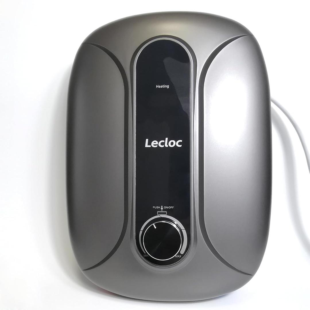 Mini Instant Hot Water Heater 6.5kW 240V Hard-wired, Sleek Design, LED Temp. Display with Big Knob, 86-131 On Demand Electric Tankless Water Heater for Kitchen or Bathroom, 1 Point of Use