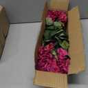 Artificial Geranium Fake Flowers for Outdoors Decoration, 6 Bundles Silk Geraniums Flower UV Resistant Look Real Faux Plants for Outside Planter Front Door Garden Patio Balcony Yard Home, Fuchsia
