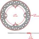 Caltric 4 Front and Rear Brake Disc Rotor Compatible with Polaris RZR XP 1000/ RZR XP 4 1000 2014 2015 2016-2021