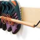Wall Mounted Shoe Rack - A Wooden, Modern, Slim, and Small Shoe Storage Solution for Shoes and Boots in Narrow Spaces, entryways, or hallways. (30-in-Wide)