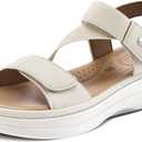 mysoft Women's Comfortable Walking Sandals Platform Wedge Ankle Strap Size 11