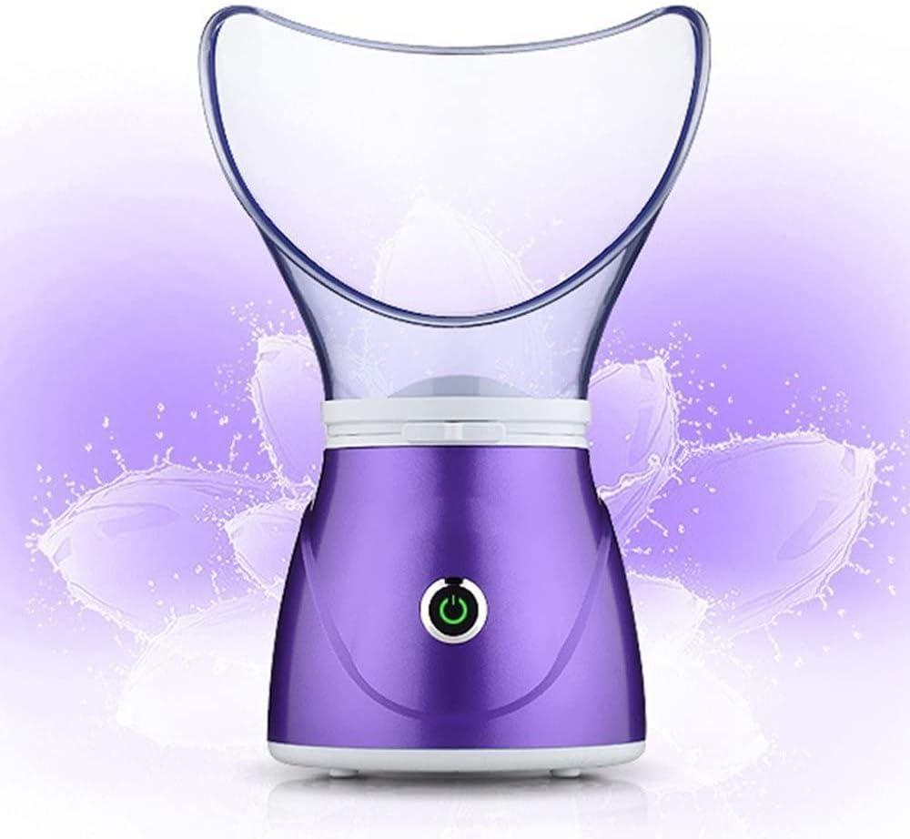 Facial Steamer, Nano Ionic Face Steamer for Home Facial, Face Sauna Spa Sinuses Moisturizing Cleansing Pores for Women Moisturizing Home SPA (Blue) (Purple-b)