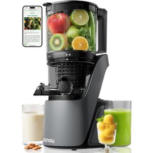 Canoly C16 Cold Press Juicer, 6" Extra Wide Feed Chute, 3-IN-1 Strainers (Juice & Sorbet & Nut Milk), Powerful AC Brushless Motor, Self Precut System, Juicer Machines with BPA-Free (Space Gray) Canoly C16 Cold Press Juicer, 6" Extra Wide Feed Chute, 3-IN-1 Strainers (Juice & Sorbet & Nut Milk), Powerful AC Brushless Motor, Self Precut System, Juicer Machines with BPA-Free (Space Gray)