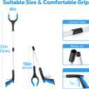 32" Grabber Reacher Tool (2-Pack), Foldable Trash Picker Upper with 360 Rotating Jaw & Magnetic Tip, Heavy Duty Reaching Assist Stick for Seniors, Post Surgery Recovery Must Haves Mobility Aid