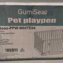 Pet Playpen with Door Dog Playpen Foldable Puppy Playpen for Puppies and Small Dogs 4-Panels Easy Assemble Easy Storing for Indoor and Outdoor, Garden Fence, Garden Border Fence (4 Panels)