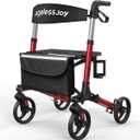 Foldable Rollator Walker with Seat for Seniors,Aluminum Frame