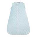 david's kids Minky Baby Sleep Sack 0-6 Months, 2.5 Tog Warm Winter Baby Wearable Blanket with Plush Dots and 2-Way Zipper, Cotton Inner Lining Sleeping Bags for Boys Girls, Small Size, Light Blue