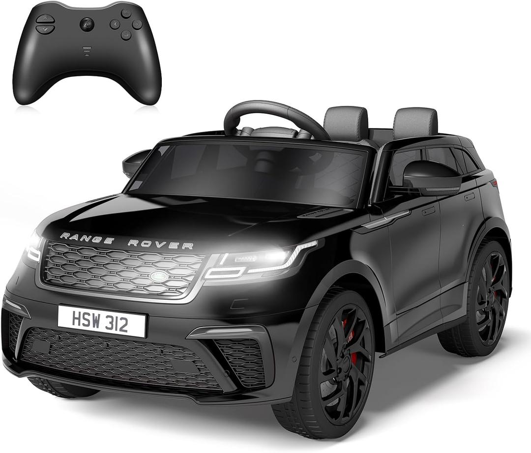 Garvee Kids Electric Car with Remote Control, Licensed Land Rover Ride On Truck Toy for Ages 37 Months+ w/Parent Remote, Rocking Mode, MP3 Player & Safety Belt | Birthday/Xmas Gift (Black)