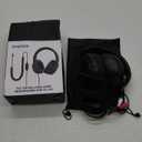 19.5Ft / 6M Extra Long Cord Headphones for TV PC with Volume Control, Spring Coiled Cable, 3.5mm AUX, Wired Over Ear Earphones for Seniors Hard of Hearing, Large Comfortable Computer Headset