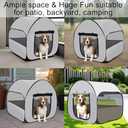 LUCKITTY Pop-Up Dog Kennel Enclosure Large - Portable Outdoor Pet Crate with Carry Bag, Waterproof Travel Carrier for Car, Camping Home, Grey