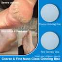 2 Pcs Nano Glass Sandpaper Disc for APRELM Electric Foot Callus Remover with 60 Pieces Replaceable Round Double-Sided Adhesive Pads Replaceable Sandpaper Disc